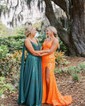 Mermaid V-neck Sparkly Sequin Prom Dresses