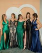 Mermaid One Shoulder Satin Cut Out Prom Dresses With Appliques