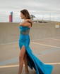 Mermaid Strapless Satin Corset Prom Dresses With Ruched