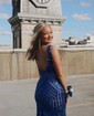 Mermaid V-neck Backless Sparkly Sequin Prom Dresses
