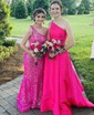 Mermaid One Shoulder Sparkly Sequin Prom Dresses