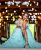Ball Gown Off-the-shoulder Tulle Tiered Prom Dresses With Feather
