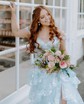 Ball Gown Off-the-shoulder Sequin Tiered Prom Dresses