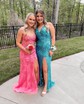 Mermaid Strapless Lace Tulle Prom Dresses With Appliques