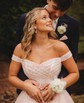 Ball Gown Off-the-shoulder Tulle Prom Dresses With Ruched