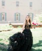Ball Gown Strapless Tulle Ruffle Tiered Prom Dresses