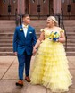 Ball Gown Off-the-shoulder Tulle Tiered Prom Dresses With 3D Floral