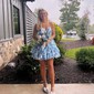 Cute Skater Chiffon Tiered Ruffle Homecoming Dresses