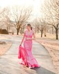 Mermaid V-neck Backless Sparkly Sequin Prom Dresses