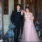 Ball Gown Strapless Tulle Prom Dresses With Appliques