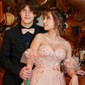 Ball Gown Strapless Tulle Prom Dresses With Appliques