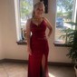 Sheath/Column Cowl Neck Glitter Prom Dresses With Ruched