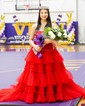 Ball Gown Strapless Tulle Ruffle Tiered Prom Dresses