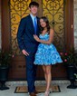 Cute Skater Chiffon Tiered Ruffle Homecoming Dresses