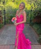 Mermaid V-neck Sparkly Sequin Prom Dresses