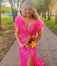 Mermaid Off-the-shoulder Sparkly Sequin Prom Dresses With Feather