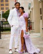 Mermaid Off-the-shoulder Sparkly Sequin Prom Dresses With Feather