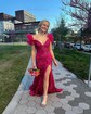 Mermaid Off-the-shoulder Sparkly Sequin Prom Dresses With Feather