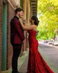 Mermaid V-neck Sparkly Sequin Prom Dresses