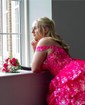 Ball Gown Off-the-shoulder Sequin Tiered Prom Dresses