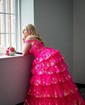 Ball Gown Off-the-shoulder Sequin Tiered Prom Dresses