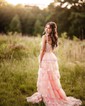 Ball Gown Off-the-shoulder Sequin Tiered Prom Dresses