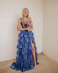 Ball Gown Off-the-shoulder Sequin Tiered Prom Dresses
