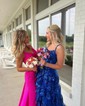 Ball Gown Off-the-shoulder Sequin Tiered Prom Dresses