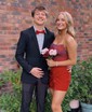 Corset Bodycon Satin Beaded Homecoming Dresses