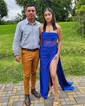 Sheath/Column Strapless Satin Corset Prom Dresses With Ruched