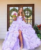 Princess Off-the-shoulder Tulle Ruffle Tiered Prom Dresses