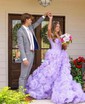 Princess Off-the-shoulder Tulle Ruffle Tiered Prom Dresses