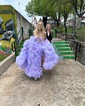 Princess Off-the-shoulder Tulle Ruffle Tiered Prom Dresses