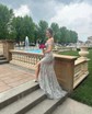 Mermaid Off-the-shoulder Sparkly Sequin Prom Dresses With Appliques