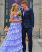 Ball Gown Off-the-shoulder Sequin Tiered Prom Dresses