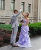 Ball Gown Off-the-shoulder Sequin Tiered Prom Dresses