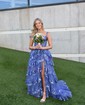 Ball Gown Off-the-shoulder Sequin Tiered Prom Dresses