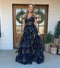 Ball Gown Off-the-shoulder Sequin Tiered Prom Dresses