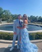 Ball Gown Off-the-shoulder Sequin Tiered Prom Dresses