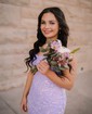 Mermaid Square Neck Lace Tulle Prom Dresses With Appliques