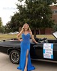 Black Mermaid V-neck Jersey Beaded Prom Dresses