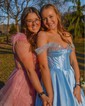 Ball Gown Off-the-shoulder Satin Corset Prom Dresses With Beading