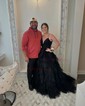 Ball Gown V-neck Tulle Ruffle Tiered Prom Dresses