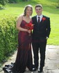 Ivory Mermaid V-neck Jersey Beaded Prom Dresses