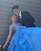 Princess Off-the-shoulder Tulle Ruffle Prom Dresses With Appliques