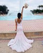 Mermaid V-neck Backless Sparkly Sequin Prom Dresses