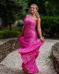 Mermaid One Shoulder Sparkly Sequin Prom Dresses