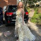 Ball Gown Square Neck Tulle Floral Prom Dresses