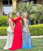 Sheath/Column V-neck Sparkly Sequin Prom Dresses