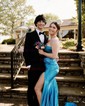 Mermaid Strapless Satin Cut Out Prom Dresses With Ruched